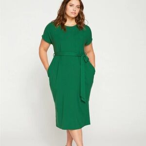 Universal Standard Belted Dive Jersey dress